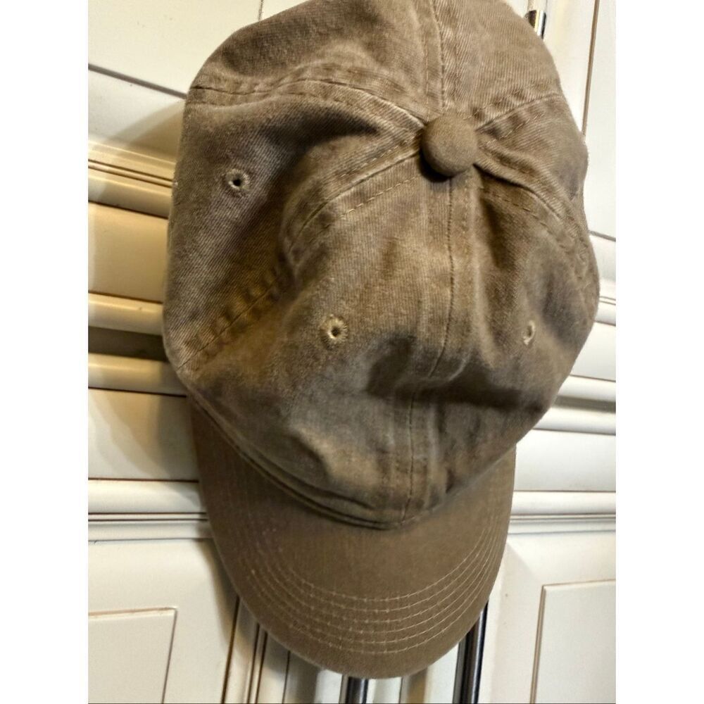 Unisex Twill Adjustable Buckle Classic Strapback Baseball Cap Hat Tan One Size